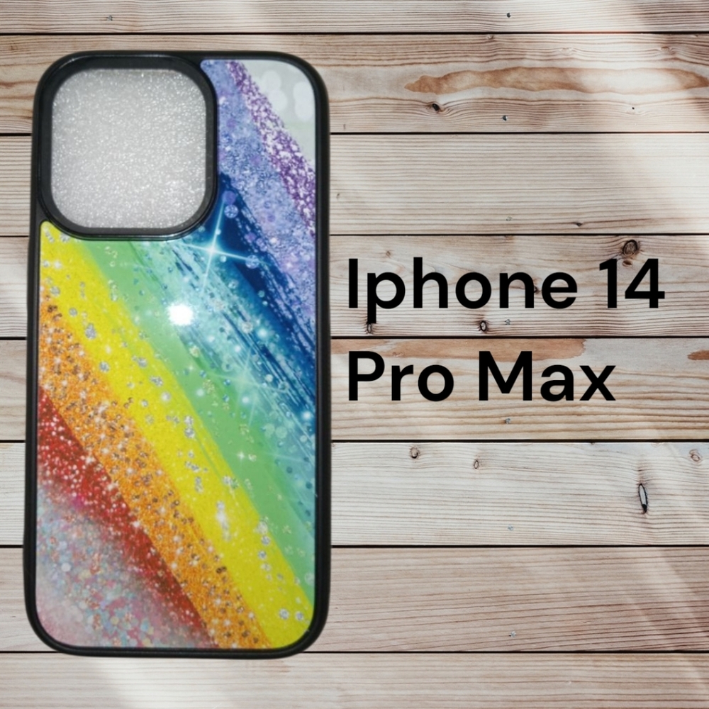 Vibrant Glitter Rainbow Case for iPhone 14 Pro Max